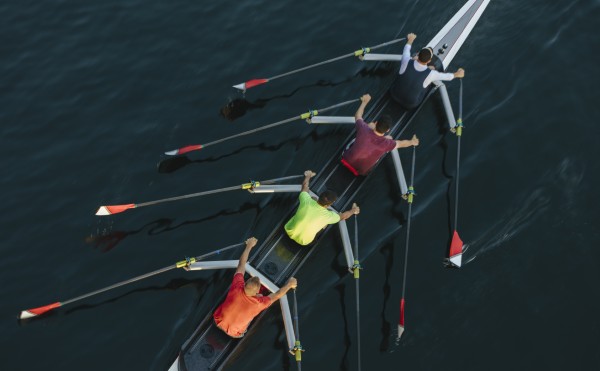 rowing in the same direction